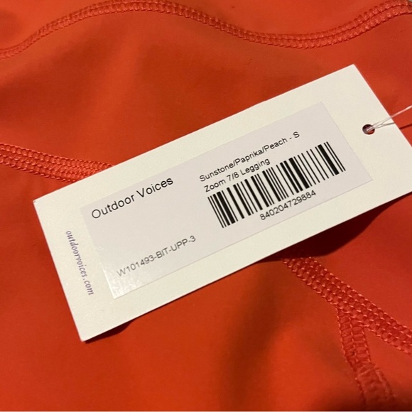NWT Outdoor Voices Zoom Superform 7/8 Legging Sunstone / Paprika / Peach Size S - Picture 5 of 7
